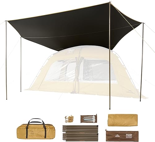 Miniatura 12 de Naturehike Dune Hot Tent con Stove Jack, Tienda de Campaña de Doble Capa para 4 Estaciones, Carpas Impermeables para 2-4 Personas para Acampar