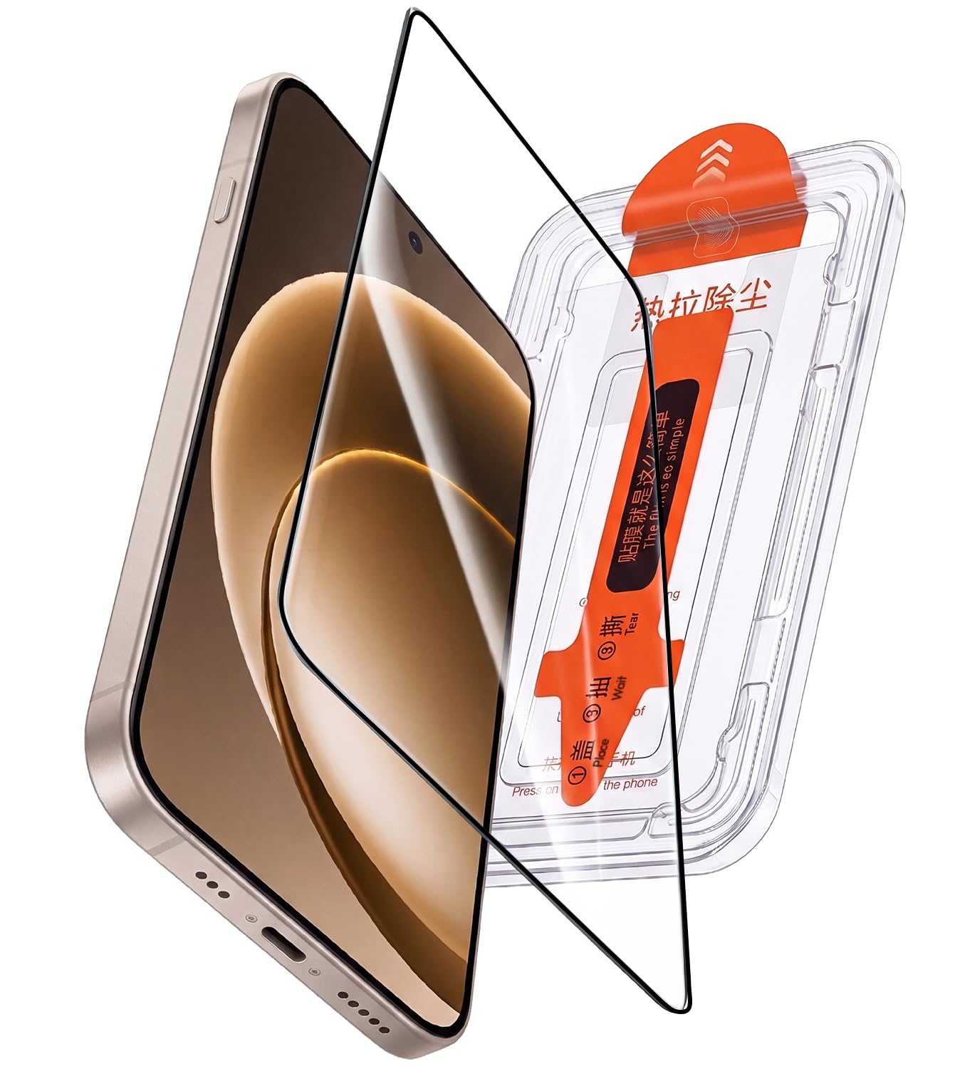 Lensarmor EZ Fit Compatible with OnePlus 15 Tempered Glass Screen Protector, 9H+, Military Grade, Ultrasonic Fingerprint Compatible, HD, Easy Installation Tray, Re-Register Biometrics, Case Friendly-image-6