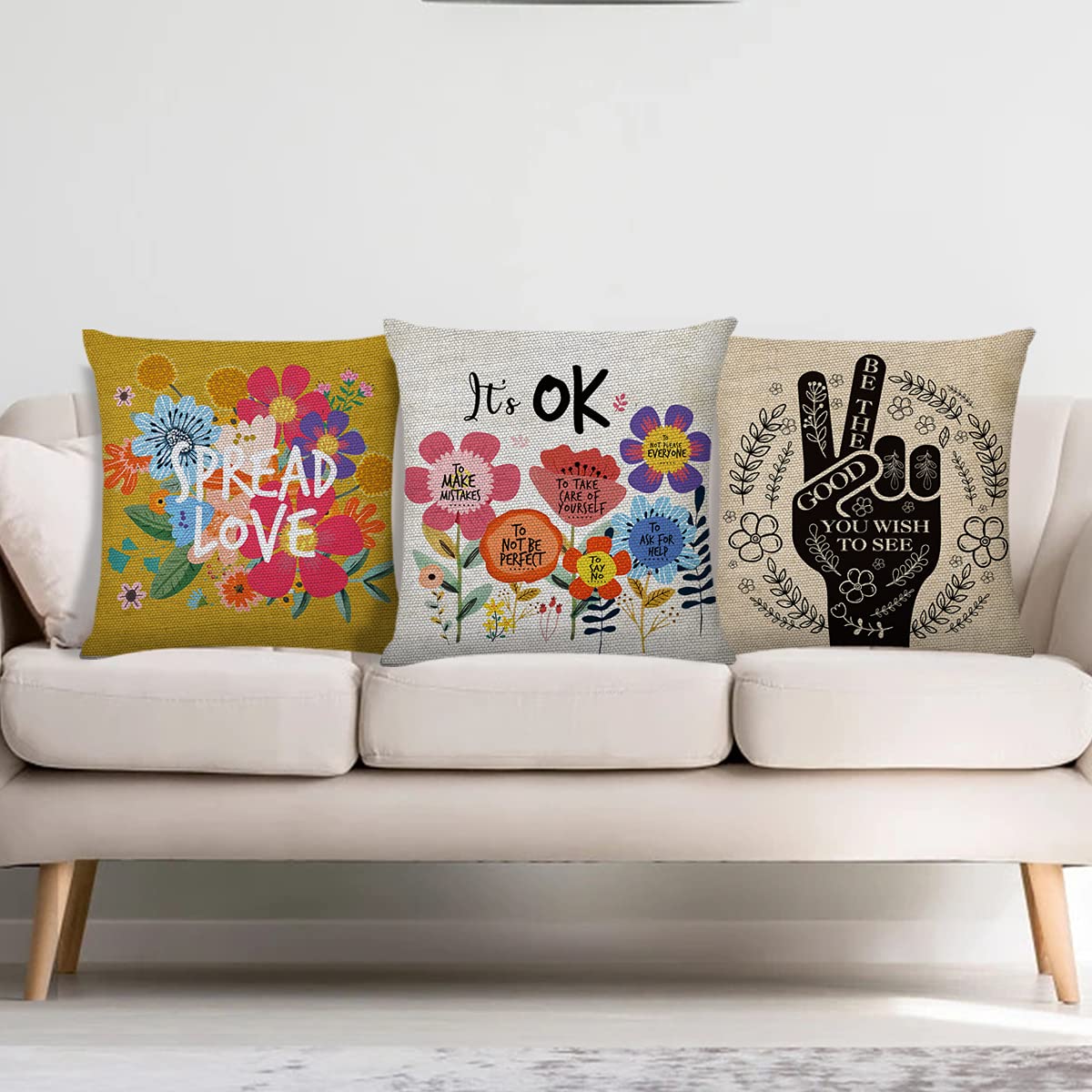 FULSOE 'Cool Kids Read Books' Flannel Pillow Covers - 18x18 Inch, Set Of 4