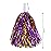 baotongle 12 PCS Cheerleading Squad Spirited Fun Poms Pompoms Cheer Costume Accessory for Party Dance Sports (Purple Gold)