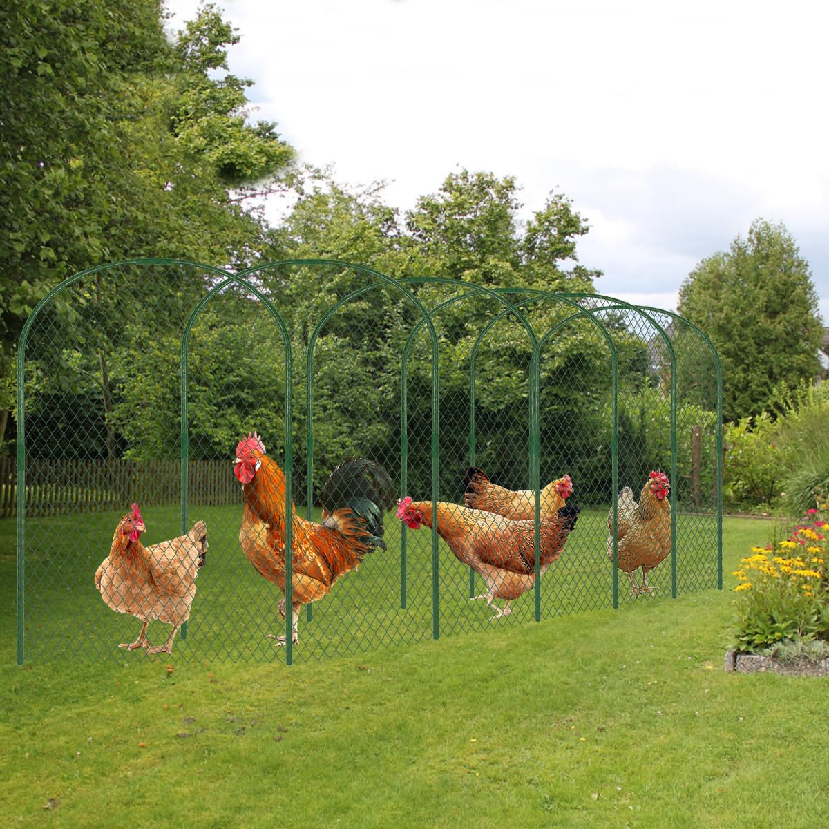 2.8 x 19.6 FT Chicken Tunnel for Yard, Portable Outside Chicken Run Coop, Quick Installation Chicken Coop Tunnel Runs, Chicken Run Pen Pet Enclosure for Farm Yard Chicken, Duck, Rabbit