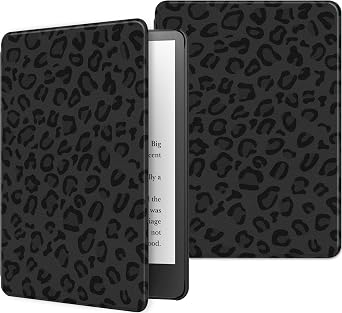 Case for Kindle Paperwhite 12th Gen 2024 Released 7" & Kindle Colorsoft Signature Edition, Multiple Angle, Leopard Print PU Leather Slim Folio Stand Smart Cover with Auto Wake/Sleep