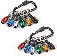 Vista 15 de Katerk 10 piezas de destornillador de 1/4 pulgadas, mango hexagonal, aleación de aluminio, soporte para brocas, barra de extensión de cambio rápido