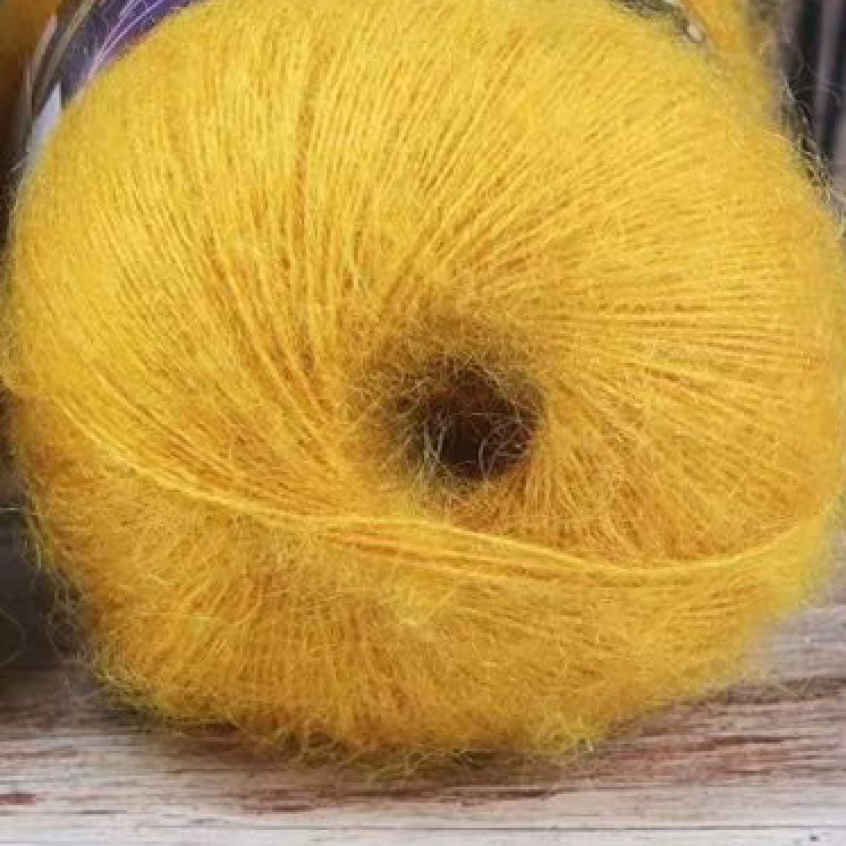 Hilo de Mohair Antibolitas for Tejer a Mano, Ideal for cárdigans, Bufandas, 40 Gramos por Ovillo(1pc 15)