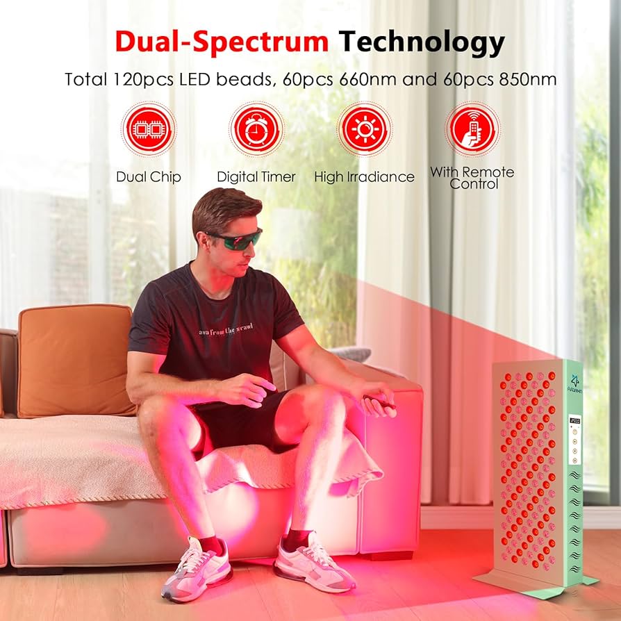家庭用エキシマライト光線 UVB LIGHT THERAPY DEVICE Amazon.com: Red Light Therapy for Body, 55W Dual-Headed