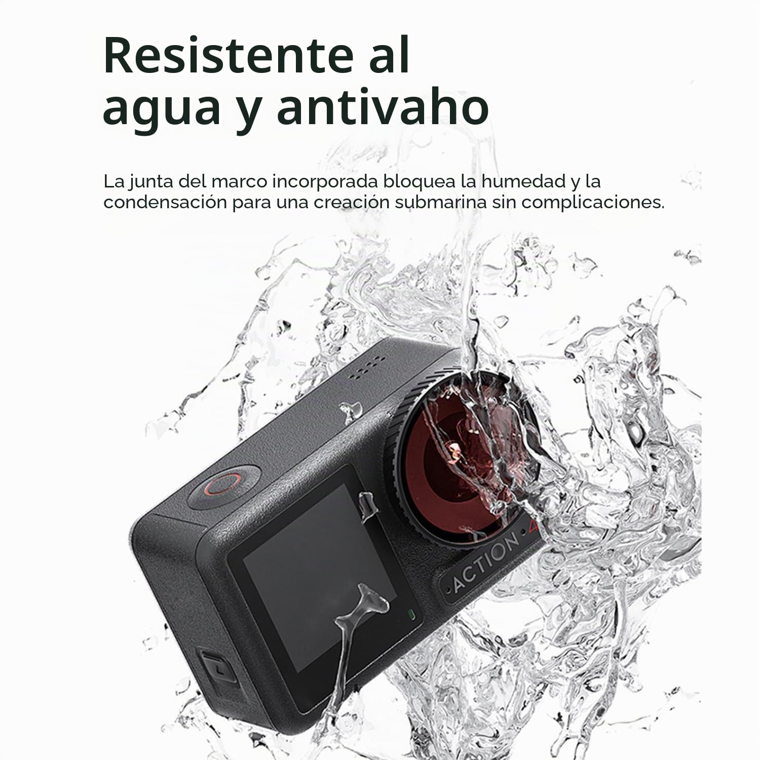 Filtro protector de lente impermeable para DJI Osmo Action 5 Pro/Action 4 cámara deportiva, filtro de cubierta protectora de lente subacuática antivaho (rojo)