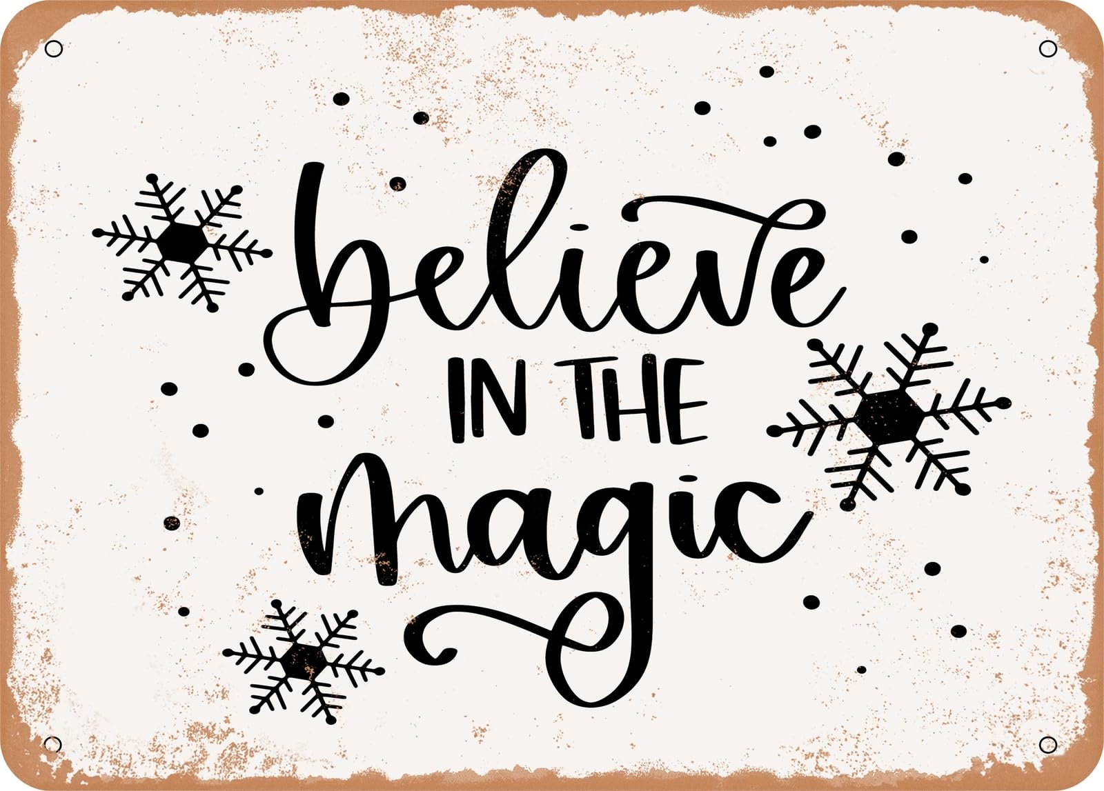 Miaomansenstore Metal Sign - Believe In The Magic - 3 - Vintage Look Sign Home Decor