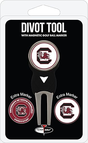 Vista 7 de Team Golf NCAA - Herramienta Divot con 3 marcadores de pelota de golf, los marcadores son esmaltes magnéticos extraíbles de doble cara