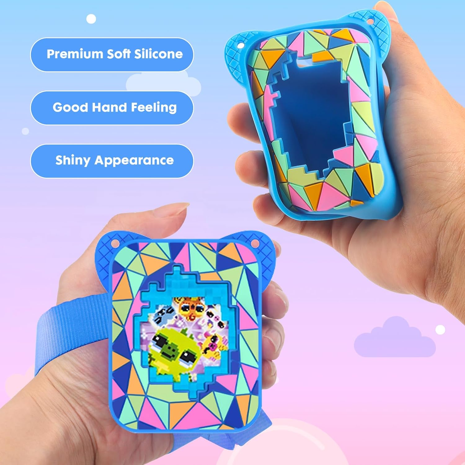 Silicone Cover Case for Bitzee Magicals Interactive Toy Digital Pet and Case,Case with Lanyard,Protective Case Holder Skin for Bitzee Virtual Electronic Pets for Girls & Boys Blue Blue for Bitzee Magicals