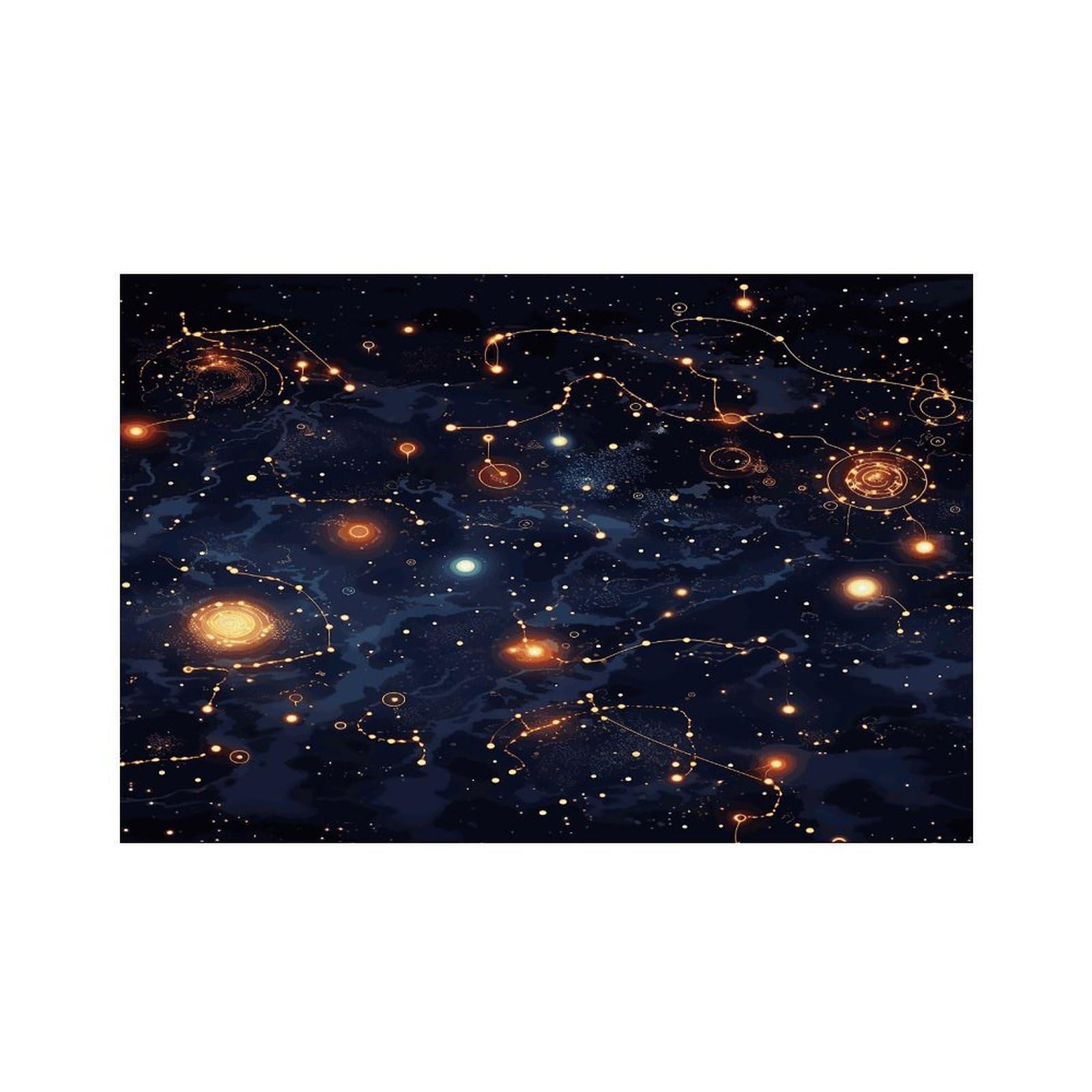 Star Constellation Map Placemats Non-Slip Heat Resistant Table Mats Flax Washable Cloth Place Mats Easy to Clean Premium Placemat for Kitchen Dining Table Decor Party Outdoor