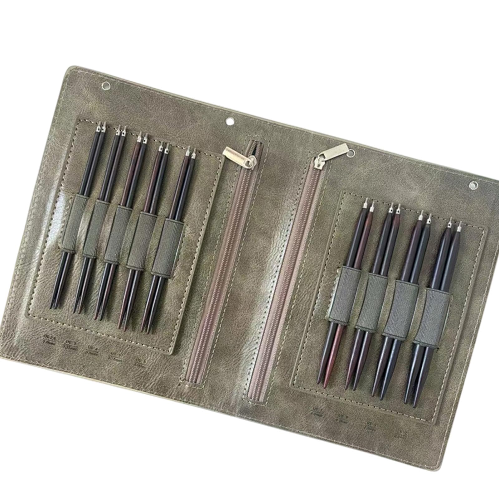Yarn Stricknadel Set, austauschbare runde Holznadeln, 9 Paar mit 3 mm–6 mm Größen für Strickprojekte zu Hause