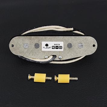 FLEOR Vintage Alnico 5 Manual Winding SSS Single Coil Neck Pickup for ST Electric Guitar - Black