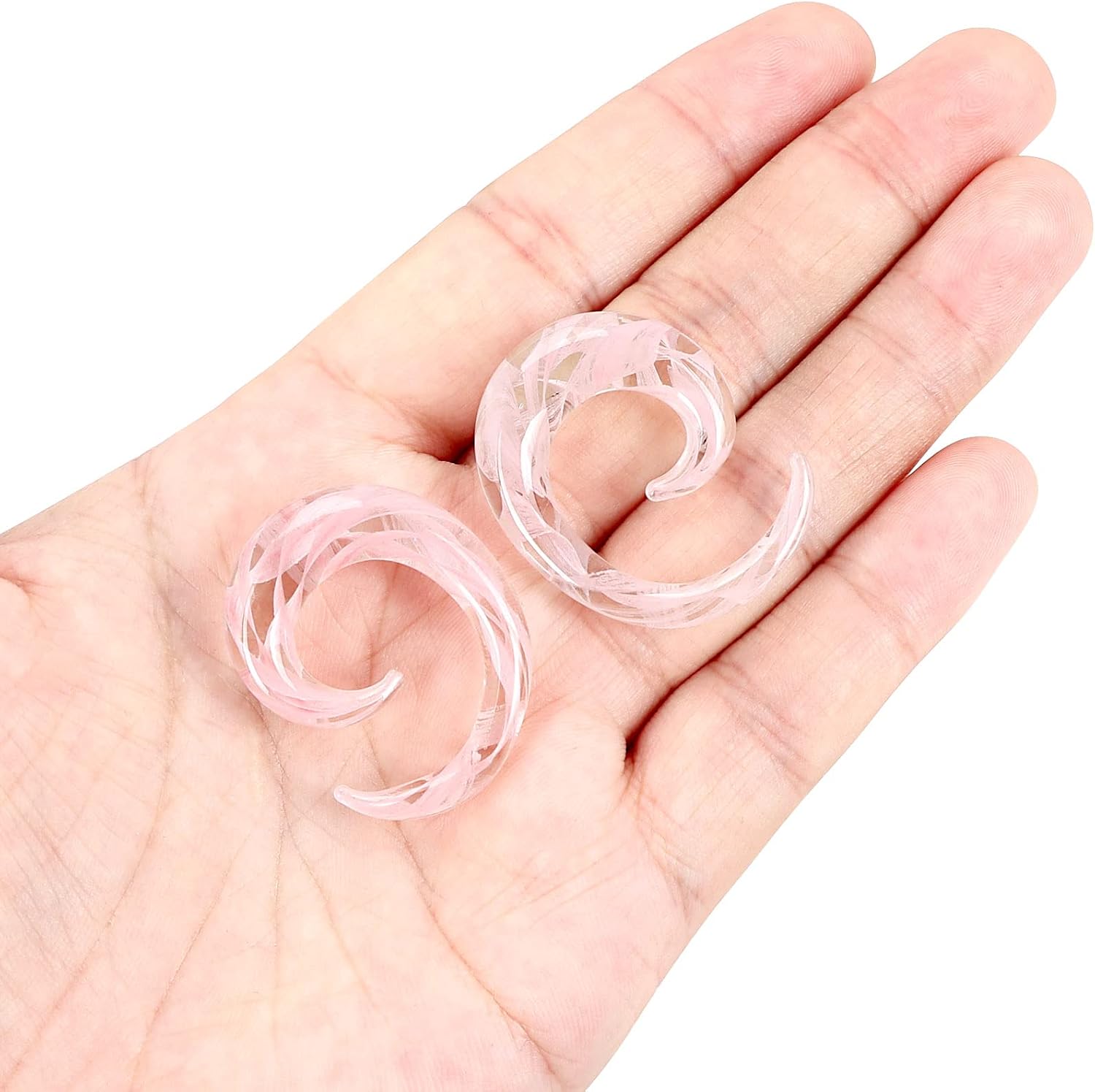 Oyaface Glass Ear Tapers Plugs 2G- 5/8'' 6-16mm Handmade Hanger Gauges Piercing Jewelry Set