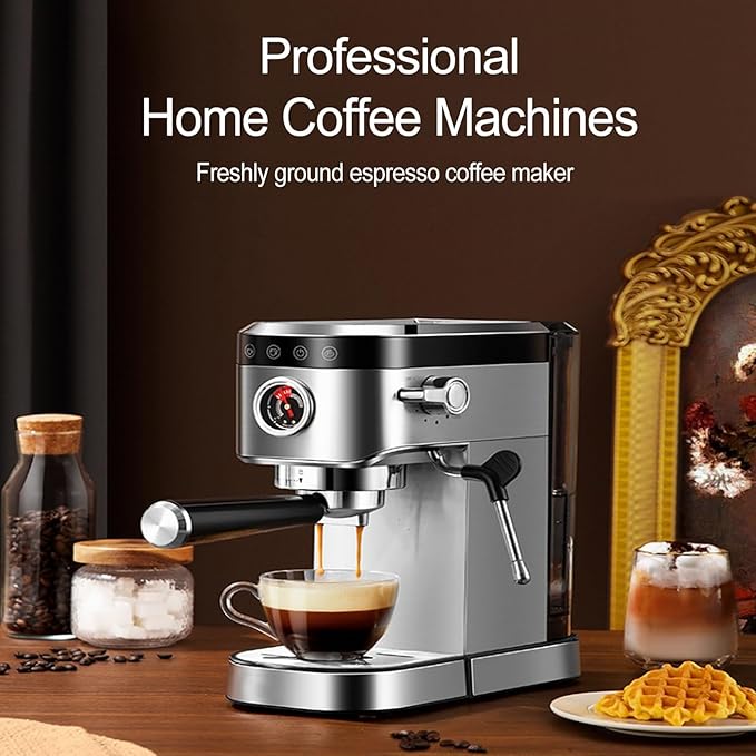 Cafetera Expreso Semiautomática 20 Bares Vaporizador de Leche miniatura 4