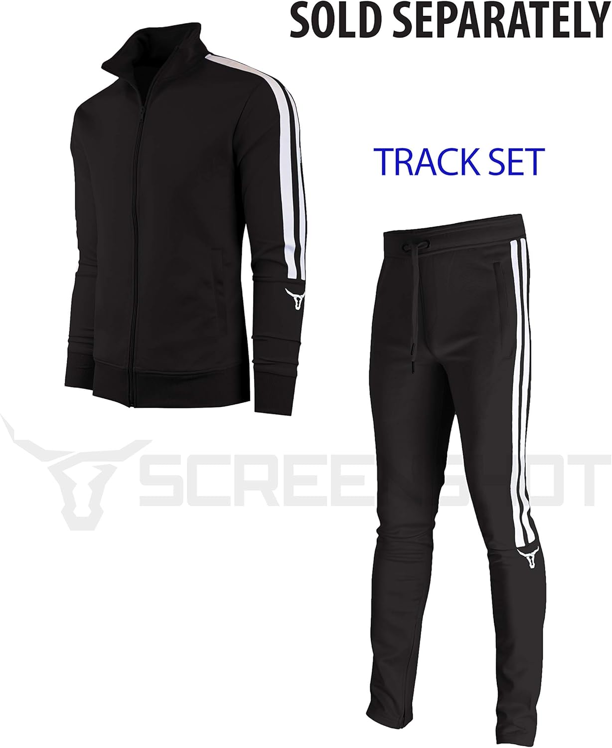SCREENSHOT-Track Pants Basic Mens Premium Slim Fit Athletic Fitness Fashion Urban Lifestyle Streetwear Bottoms - Image 4