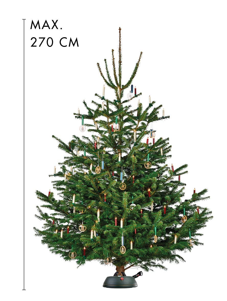 KRINNER® Ultra Grip L Christbaumständer Weihnachtsbaumständer inkl. Einseiltechnik Fußpedal mit Sicherungsglocke und 3,7 Liter Wassertank für Baumhöhe bis 2,7m MADE IN GERMANY 94235