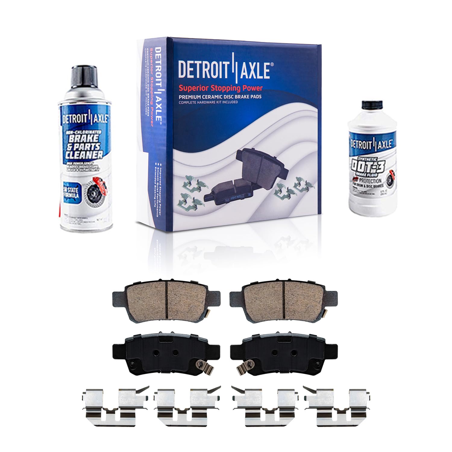 Detroit Axle - Rear Ceramic Brake Pads for 2005-2010 Honda Odyssey