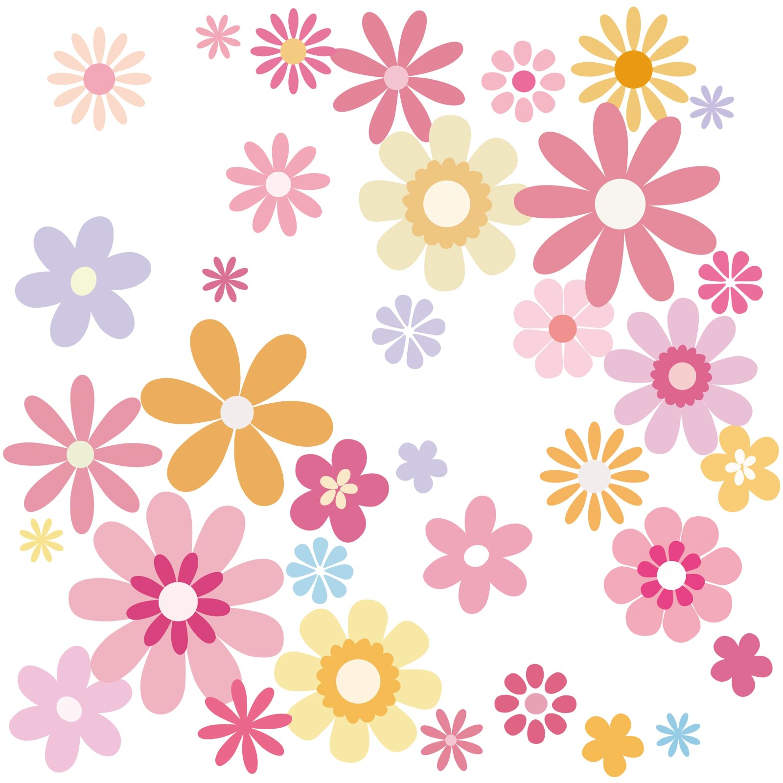 FUFUQUARE 8 Sheets Boho Daisy Flower Wall Stickers - Image 4