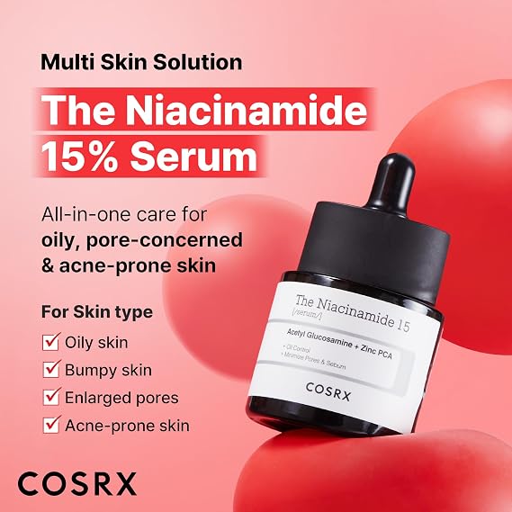 COSRX 15% Niacinamide Face Serum, 0.67 fl oz, Pore Minimizer Serum for Face, Even Skin Tone, Korean Skin Care
