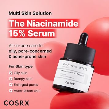 COSRX 15% Niacinamide Face Serum, 0.67 fl oz, Pore Minimizer Serum for Face, Even Skin Tone, Korean Skin Care
