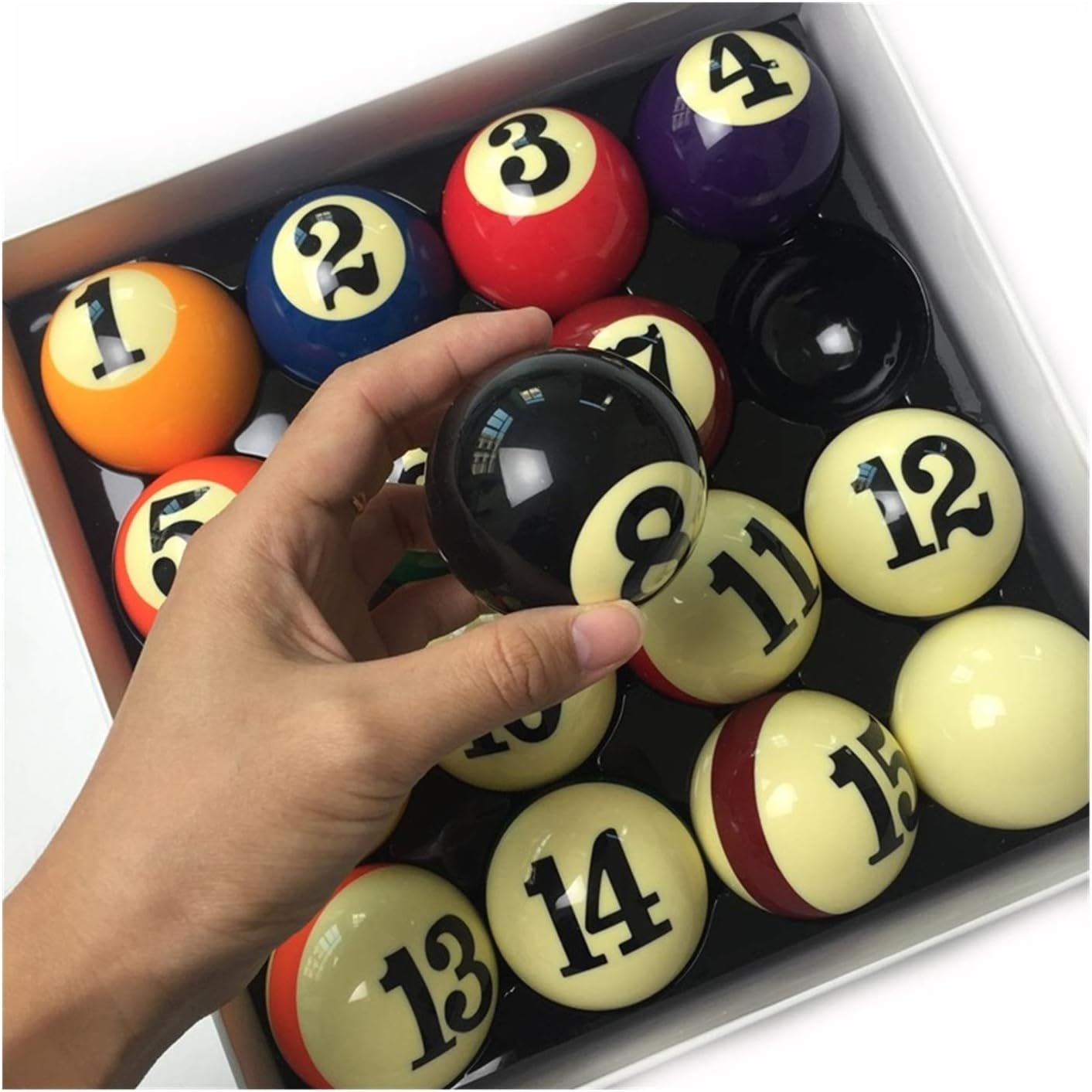 57.2mm Size Resin Pool 16colors Complete Set of Balls Standard 2 1/4" Balls Billiard Accessories Snooker Balls Set