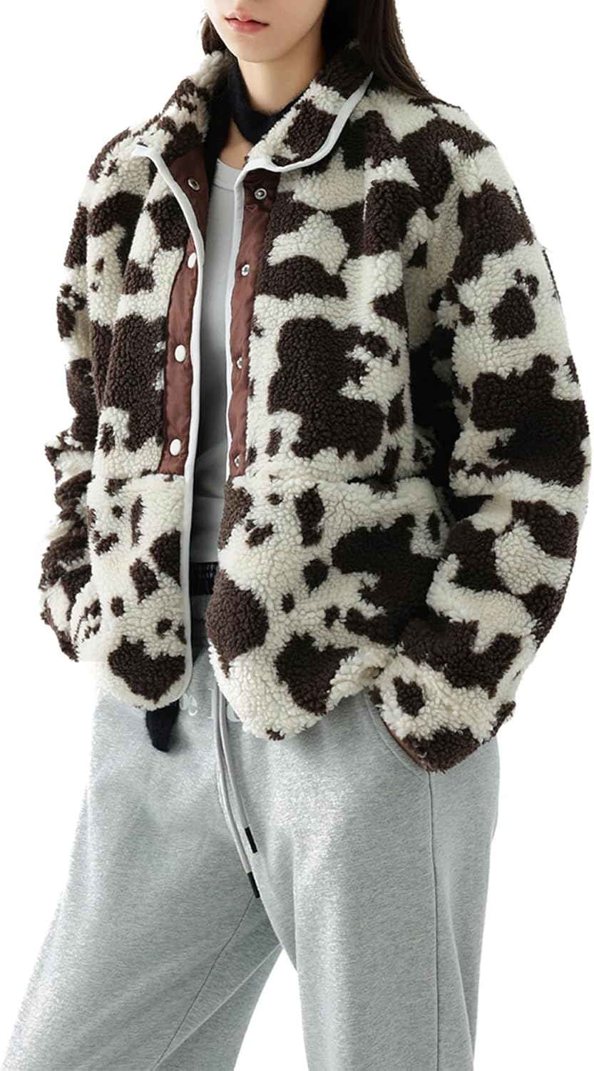 Yvipette Women Fleece Jacket Casual Long Sleeve Sherpa...