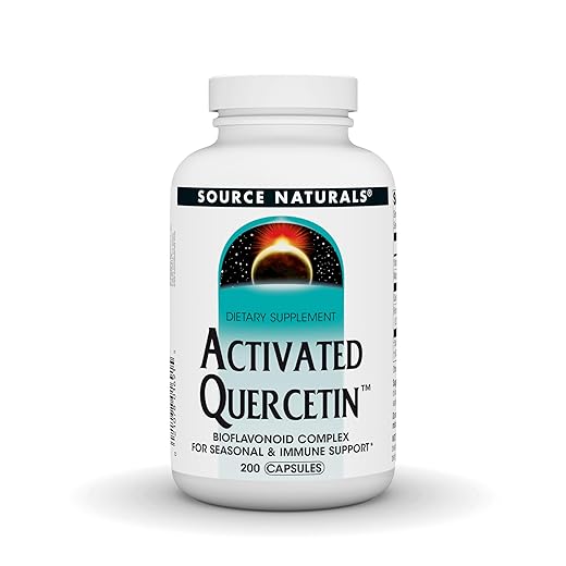 Source Naturals Activated Quercetin - Plant-Derived Bioflavonoid Complex - Seasonal & Immune Defense - 200 Capsules