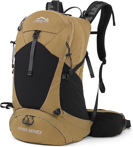 Vista 7 de IX INOXTO Mochila de senderismo, mochila de senderismo impermeable con cubierta para lluvia, mochila ligera de viaje para acampar para hombres