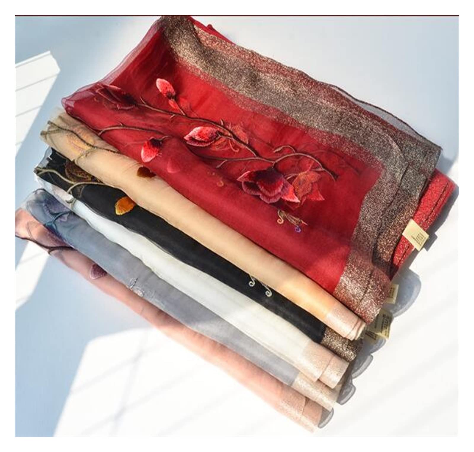Szalik Otulacz Zimowe Szaliki Do Drukowania Długie Damskie Szale Soft Wrap Modne Satin Dla Kobiet(D)