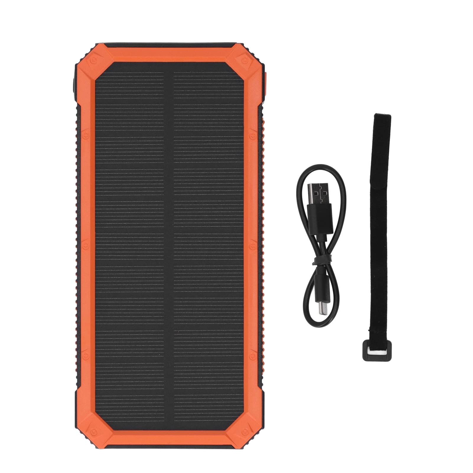 Alvinlite Power Bank Cargador Solar Naranja 30000mAh Batería Portátil PD Carga Rápida, Función SOS, Linterna USB C Carga Celular Impermeable, Paquete con Leds Linterna Dual USB 3 Puertos De Salida.