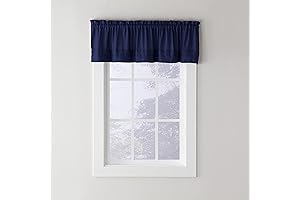 SKL Home by Saturday Knight Ltd. Holden Navy Blue Window Valance, 58" x 13"