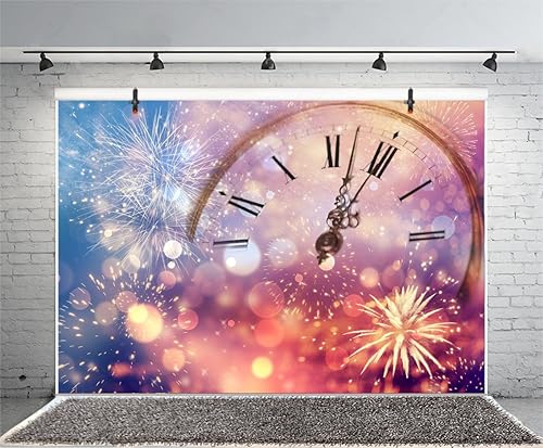 Miniatura 3 de Baocicco Fuegos artificiales brillantes para celebración de Año Nuevo, 10 x 8 pies, fondo de fotografía de Navidad, fiesta de invierno, festividad,