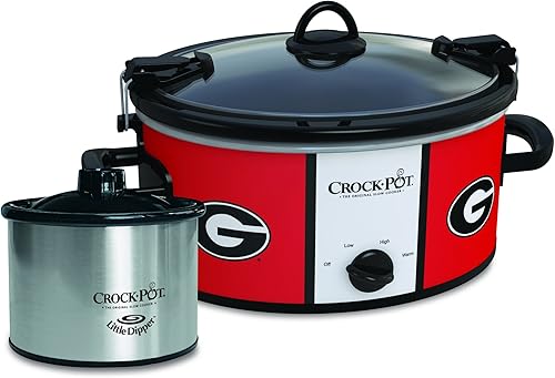 Miniatura 3 de Crock-Pot, olla de cocción lenta, Louisiana State Tigers, para universitarios, con calentador de alimentos, más olla pequeña de 16 onzas, Wisconsin