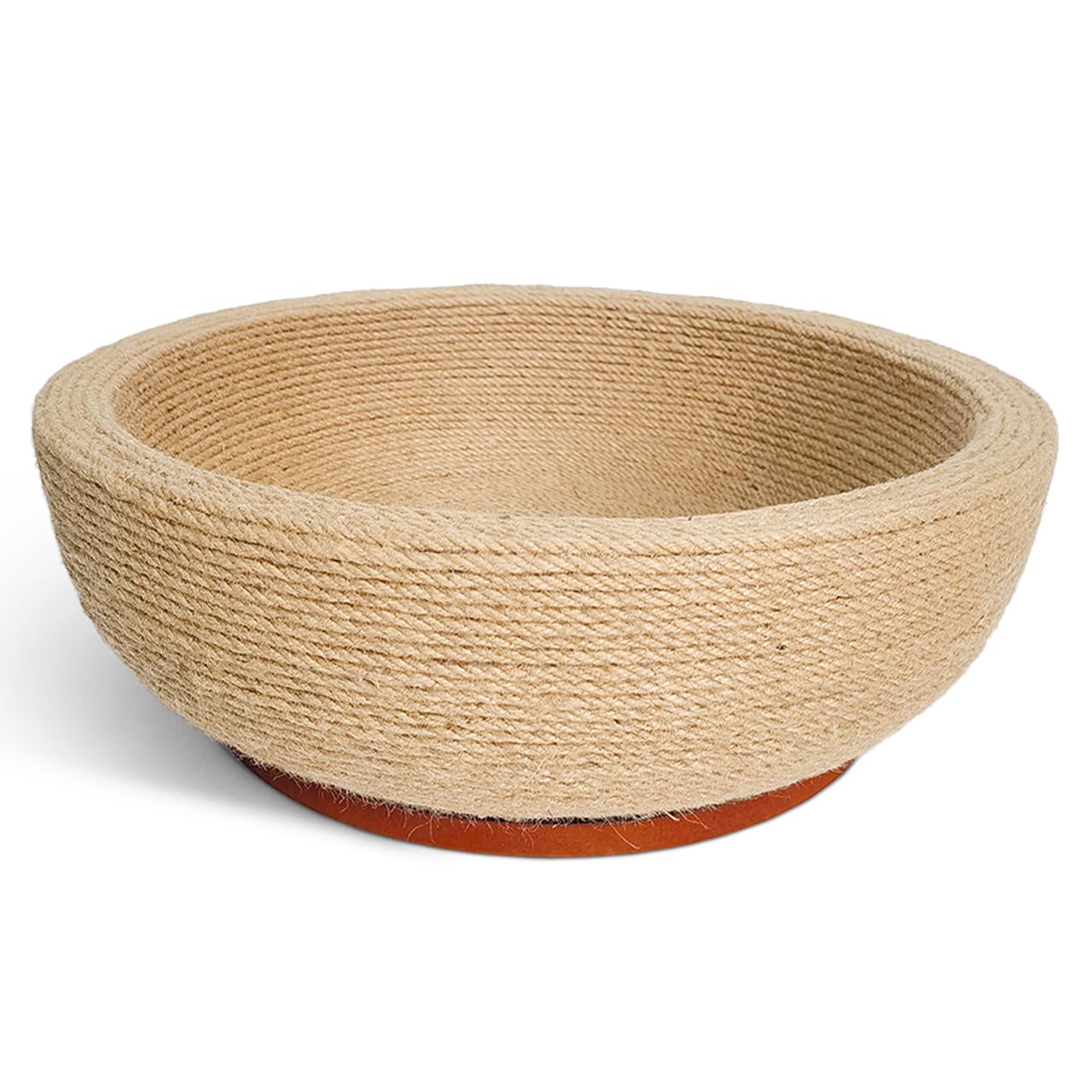 CanadianCat Company | Kratzschale für Katzen - Bowl - Sisal Schale | Katzenbett Liegemulde mit Kratzmöglichkeit für Katzen aus Sisal | ca. 45 x 45 x 16 cm