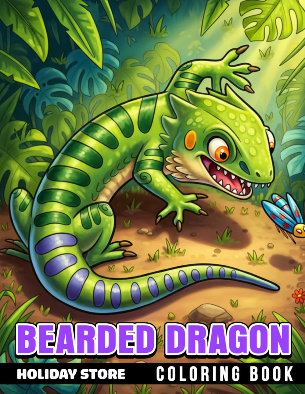Bearded Dragon Coloring Book: Reptile Lovers, Desert Scenes, Creative Expression