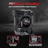 Vista 4 de Conjunto de lámpara de luz antiniebla para 2013 2014 2015 2016 2017 2018 Dodge Ram 1500 con bombillas halógenas 9006 12V 55W incluidas, interruptor