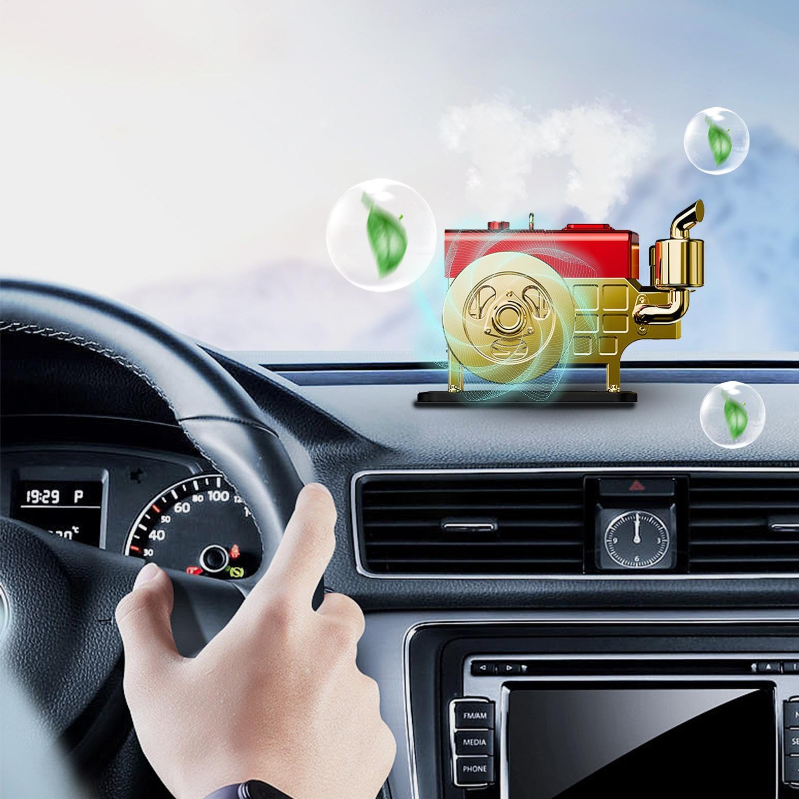 Aromaterapia per auto a energia solare, deodorante per auto a energia