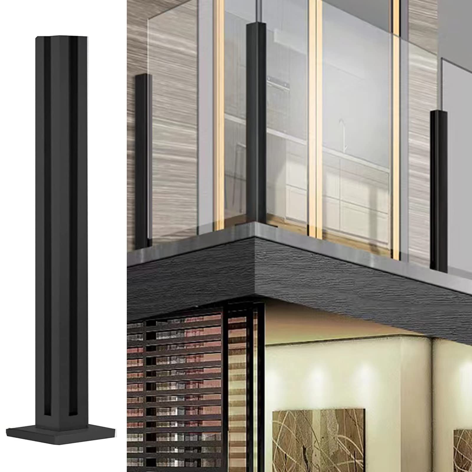 Support de balustrade Premium S : collier de serrage en métal étanche pour clôture haut de gamme