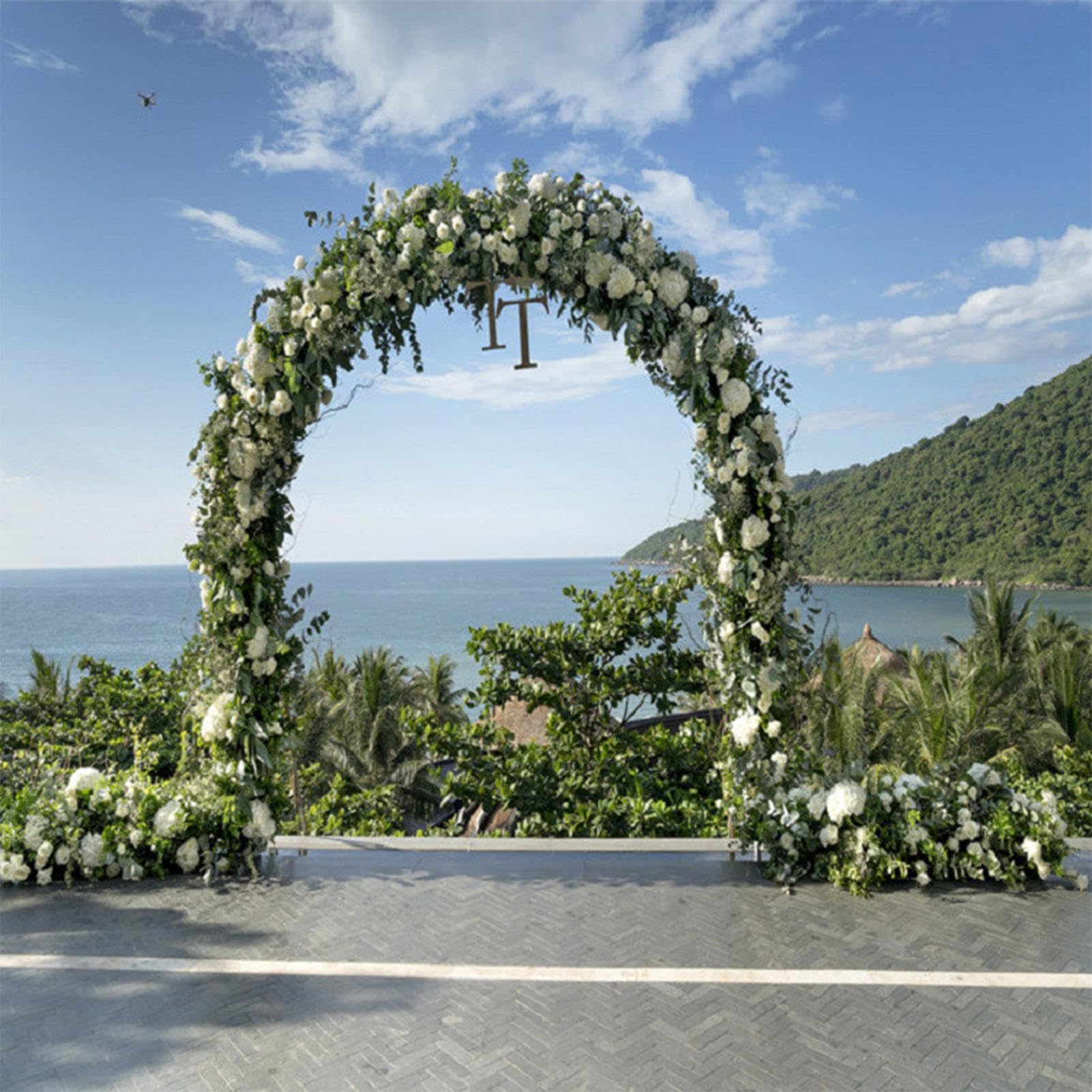 Traliccio ad da giardino, pergolato in metallo per piante rampicanti, viti e uva, supporto per sfondo per matrimoni all'aperto, cornice per fiori per feste, decorazioni da giardino ed eventi