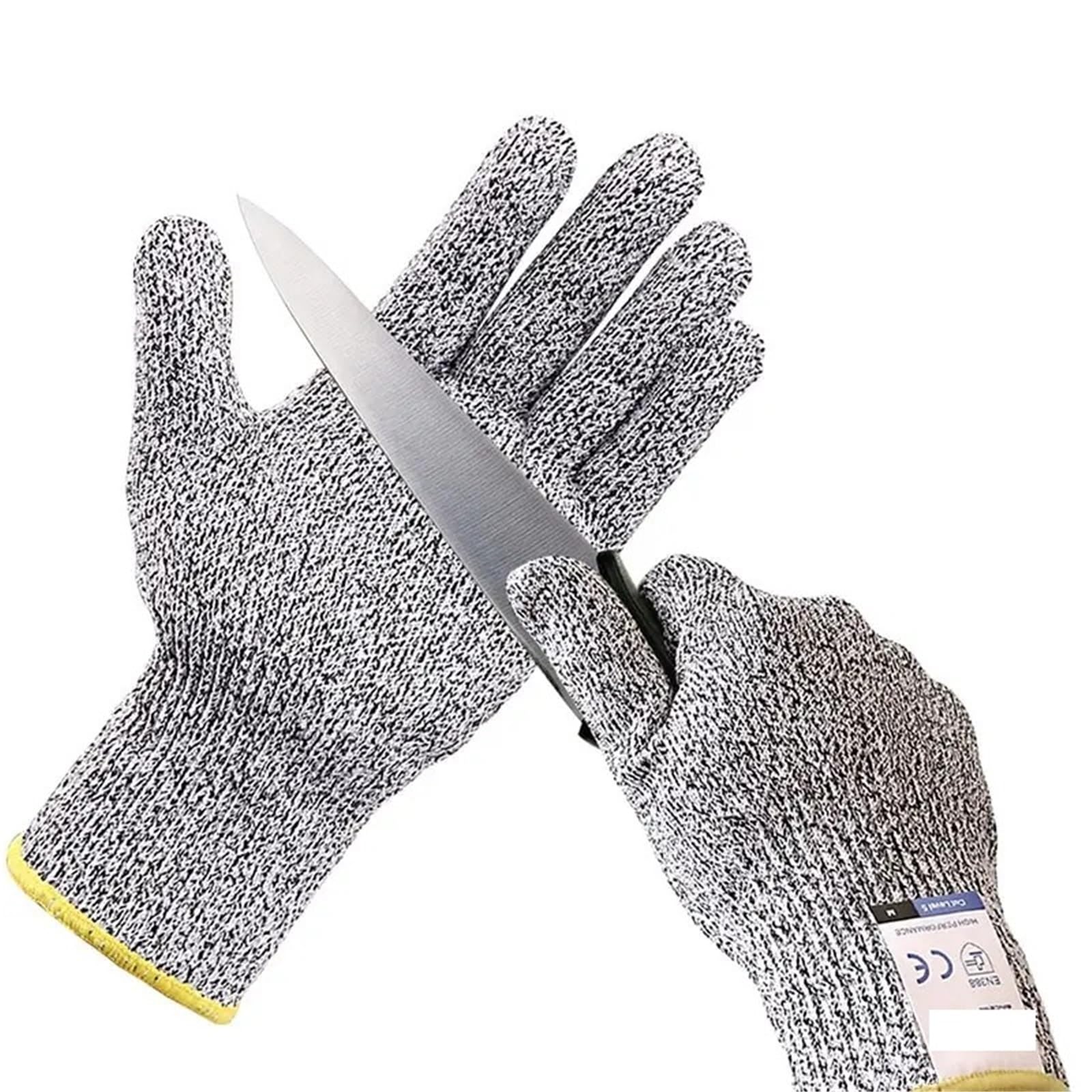 Gants de Travail de sécurité Anti-coupures - Niveau de Protection 5 - Certifiés ANSI EN388(Small)
