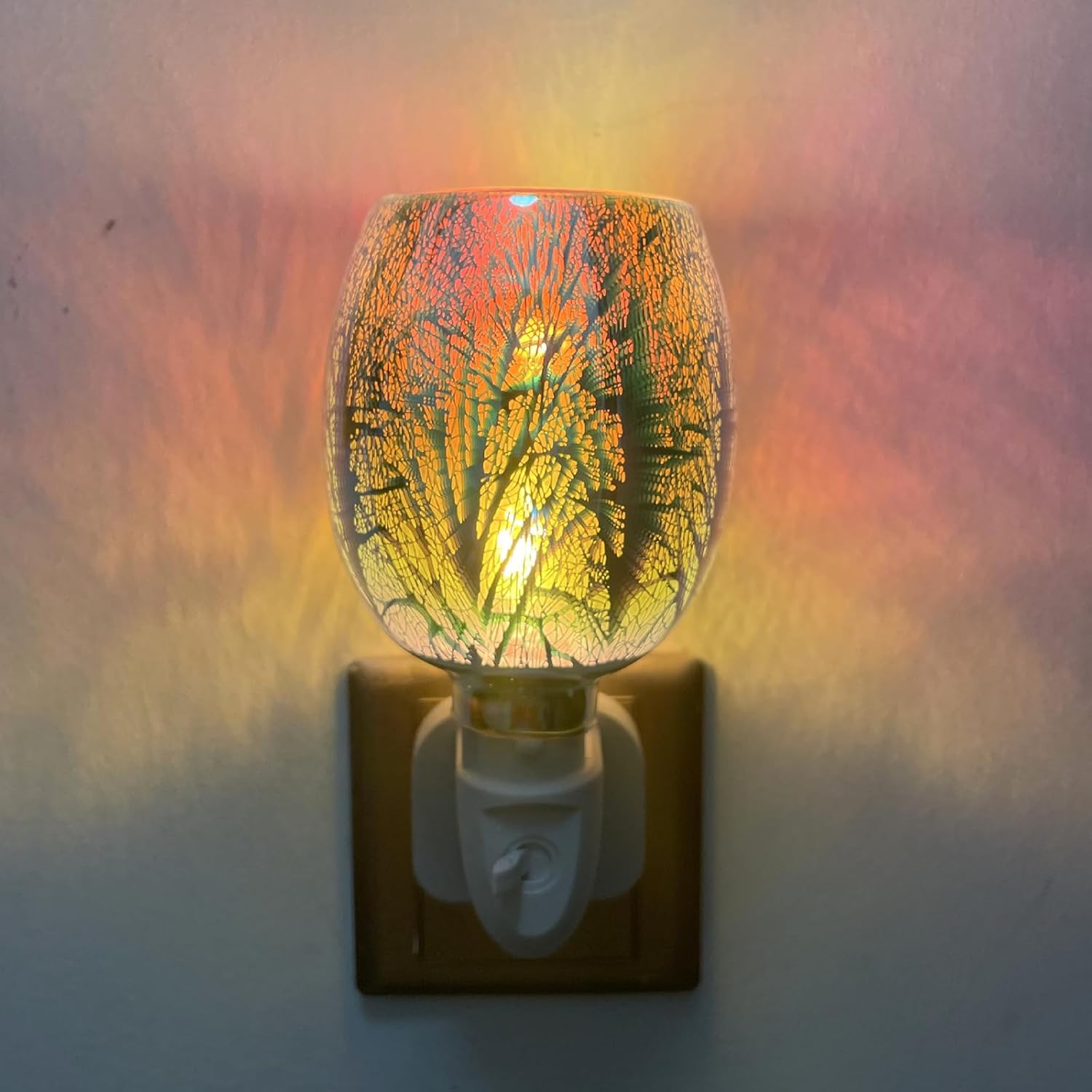 KOMINZZ Wax Melt Burners Electric Plug in Wax Burner Glass Electric Oil