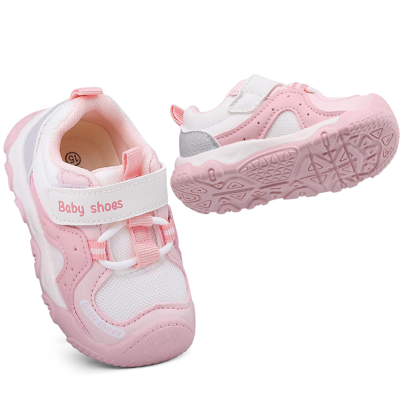 LACOFIA Chaussures Premier Pas Bébé Garcon Fille Basket Enfant avec Semelle Antidérapante en Caoutchouc