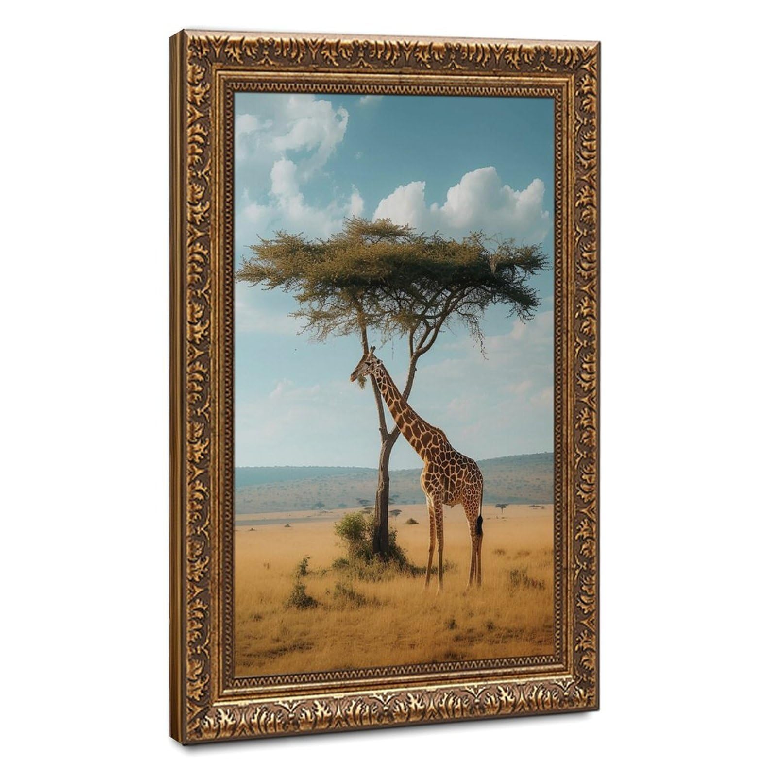 Bareronor Giraffe Safari Canvas Poster Bedroom Decor Landscape Office Room Decor Gift 8" L X 12" W