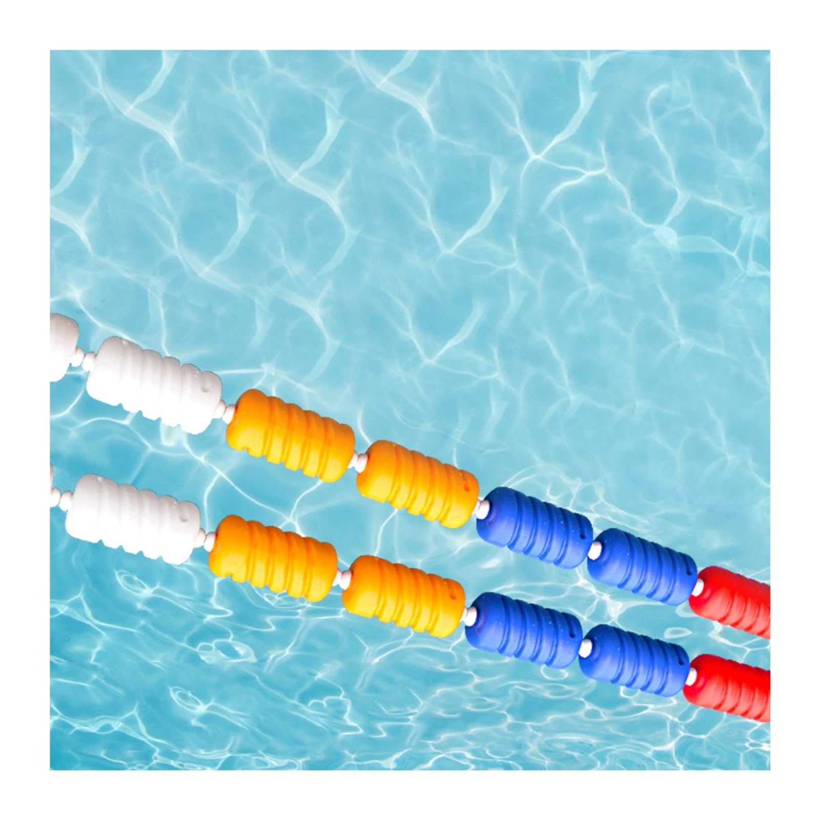 Séparateur de couloir de 15 m flottant haute visibilité pour piscine