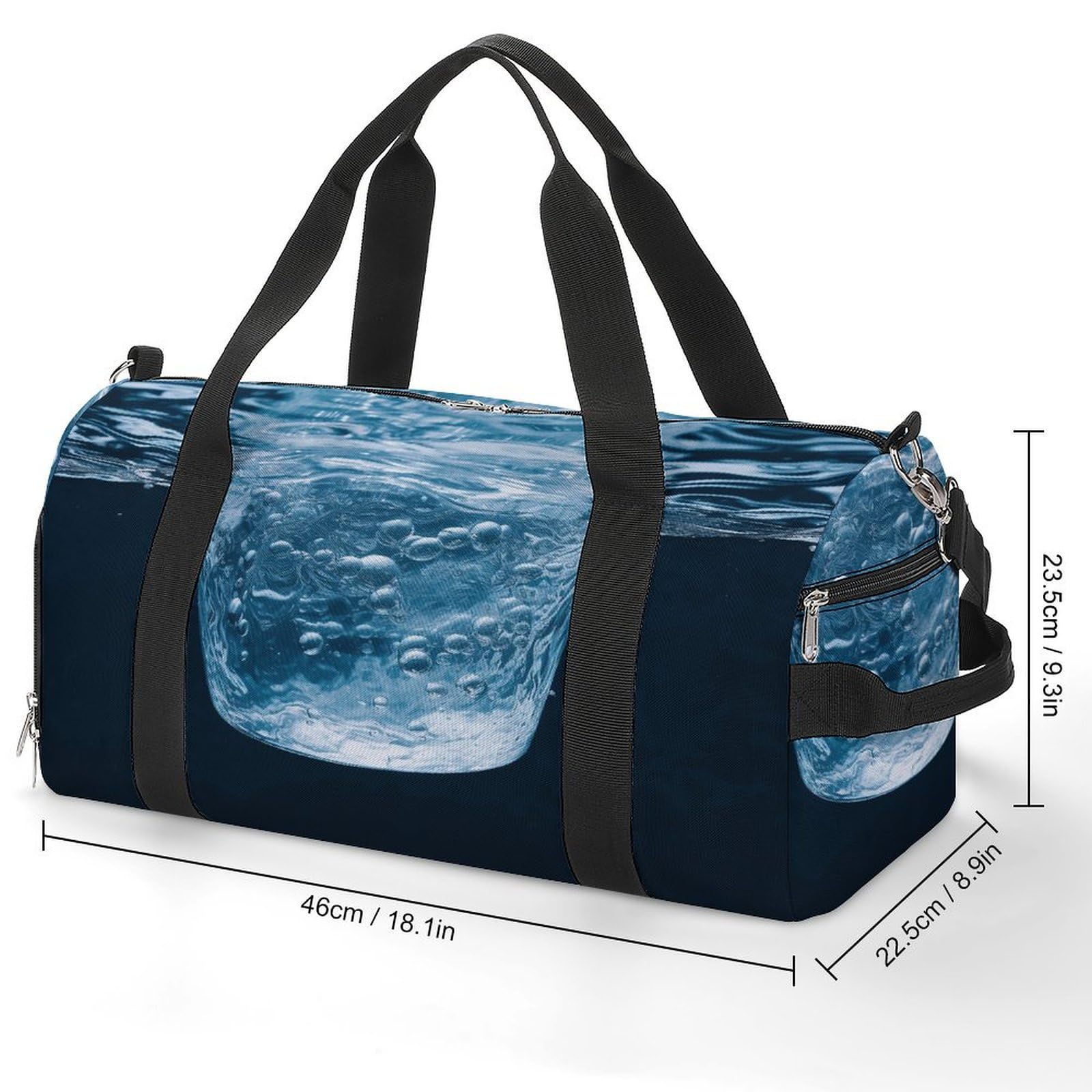 Turnbeutel für Damen und Herren, Wasserdruck, wiederverwendbar, Turnbeutel mit Schuhfach, Stil, Einheitsgröße, modern, Stil:, Einheitsgröße, Modern
