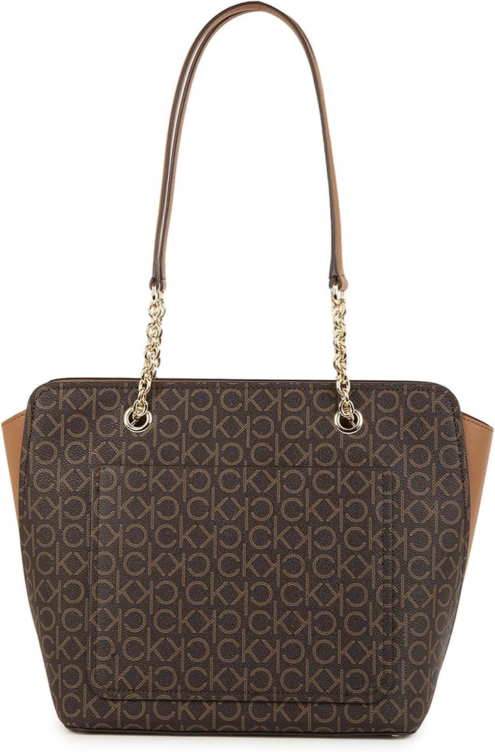 Calvin Klein womens Hailey Signature Top Zip Chain Tote - Image 4