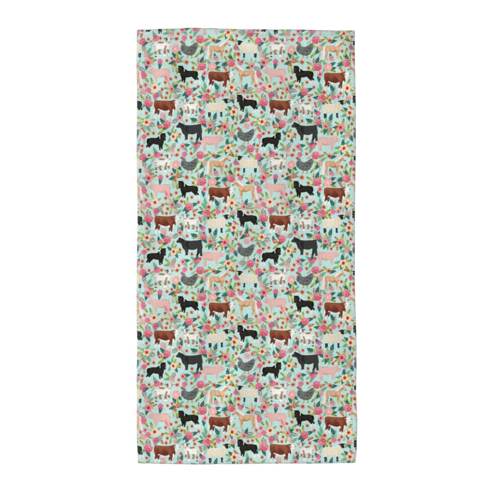 SDEGTHO Farm Animal Fashion Printed Bath Towel High Water Absorption For Hiking Trip
