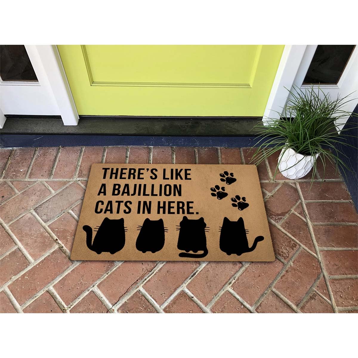 Amazon.com: Funny Welcome Doormat There's Like a Bajillion Cats In