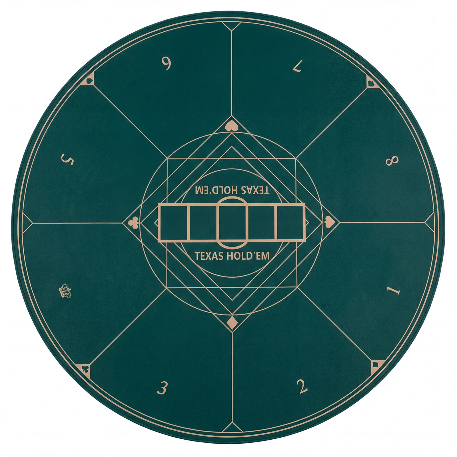COSTWAY Tapis de Poker Rond 100cm pour 6-8 Personnes
