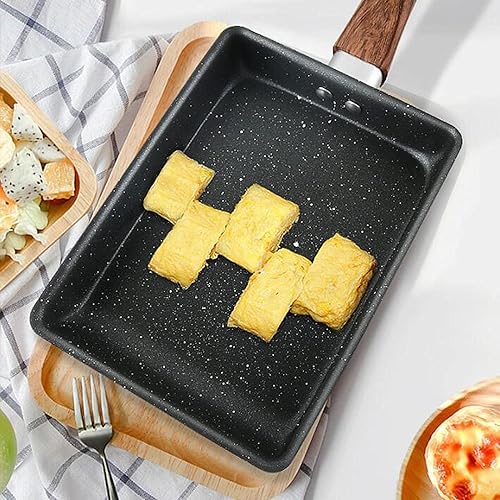 Miniatura 2 de Tamagoyaki - Sartén para tortillas, sartén antiadherente de hierro fundido, sartén japonesa para huevos japoneses, mini sartén rectangular con